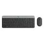 LOGITECH MK470 Slim Combo belaidė klaviatūra ir pelė, grafitas, QWERTY Šiaurės išdėstymas