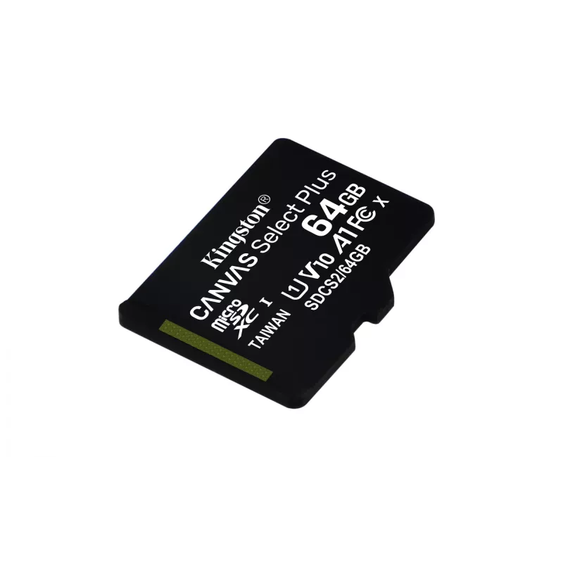 Kingston Canvas Select Plus 64GB microSDXC A1 C10 atminties kortelė + adapteris