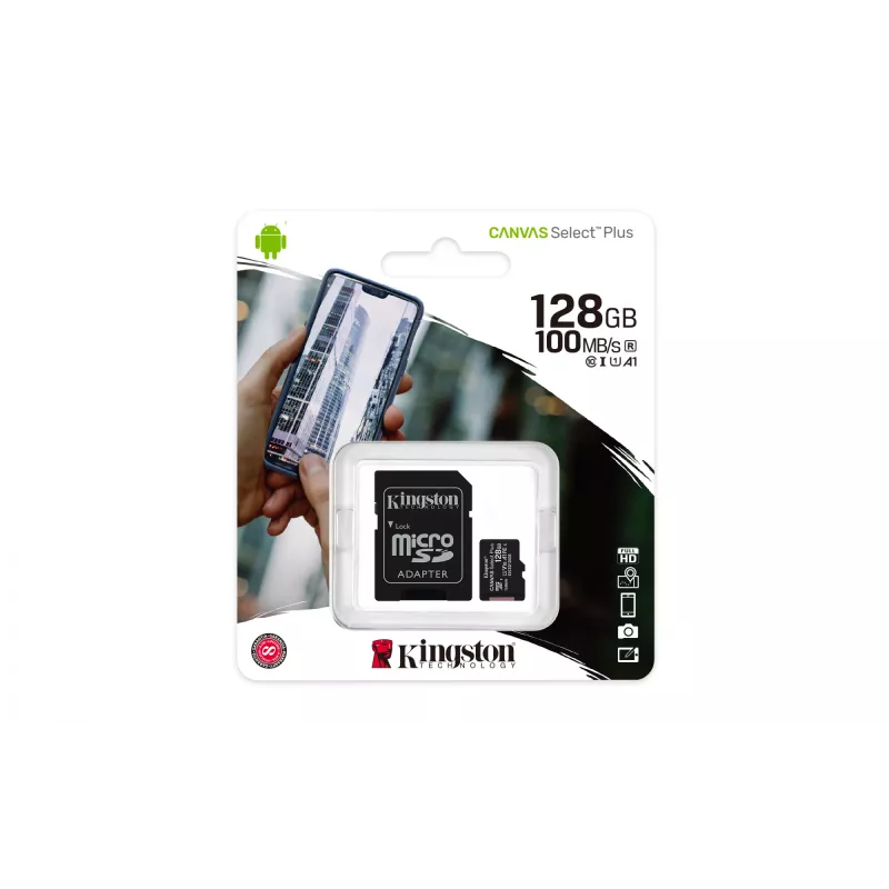 „Kingston Canvas Select Plus“ 128 GB microSDXC UHS-I atminties kortelė (SDCS2/128GB)