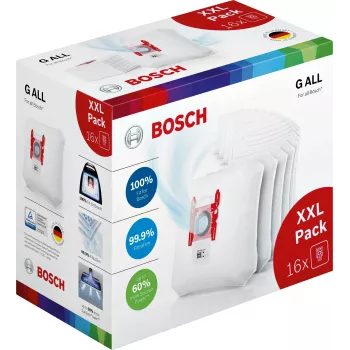 Bosch BBZ16GALL dulkių maišelių rinkinys 16 vnt. cilindriniams dulkių siurbliams