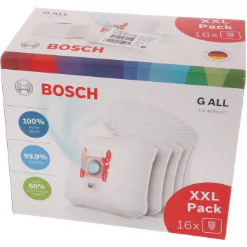 Bosch BBZ16GALL dulkių maišelių rinkinys 16 vnt. cilindriniams dulkių siurbliams