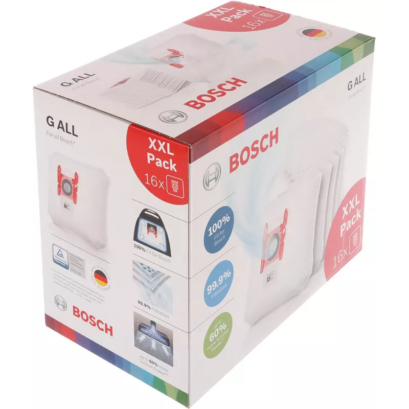 Bosch BBZ16GALL dulkių maišelių rinkinys 16 vnt. cilindriniams dulkių siurbliams