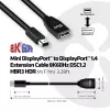 CLUB3D Mini DisplayPort į DisplayPort 1.4 ilginimo laidas 8K60Hz DSC1.2 HBR3 HDR M/F 1m