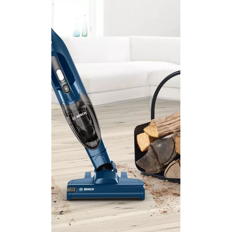 Bosch Serie 2 BBHF216 2-in-1 lazdinis dulkių siurblys / elektrinis šluotražis, baterinis, be maišelio, mėlynas
