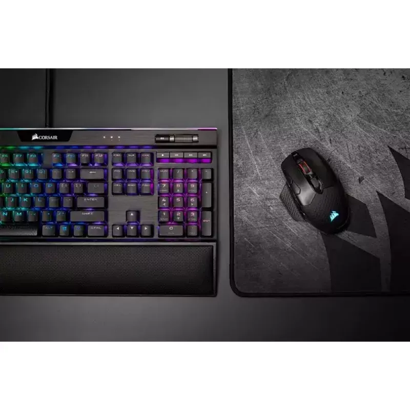 Pelė Corsair DARK CORE RGB PRO RF belaidė + Bluetooth + USB Type-A