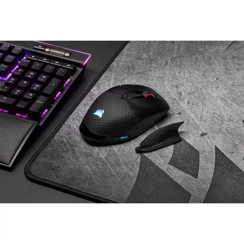 Pelė Corsair DARK CORE RGB PRO RF belaidė + Bluetooth + USB Type-A