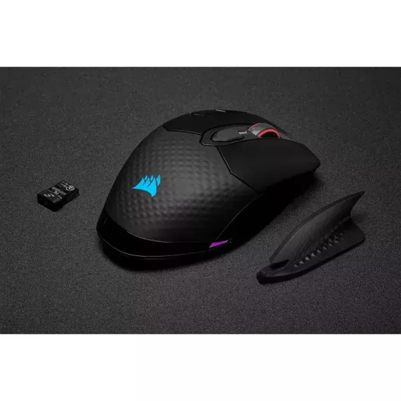 Pelė Corsair DARK CORE RGB PRO RF belaidė + Bluetooth + USB Type-A