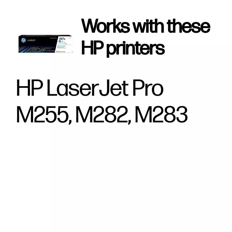 HP 207A Cyan Original LaserJet Tonerio kasetė, 1250 puslapių, mėlyna, 1 vnt.
