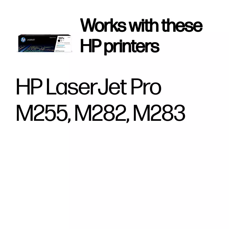HP 207X didelės talpos juodas originalus LaserJet tonerio kasetė, 3150 puslapių, juoda, 1 vnt.