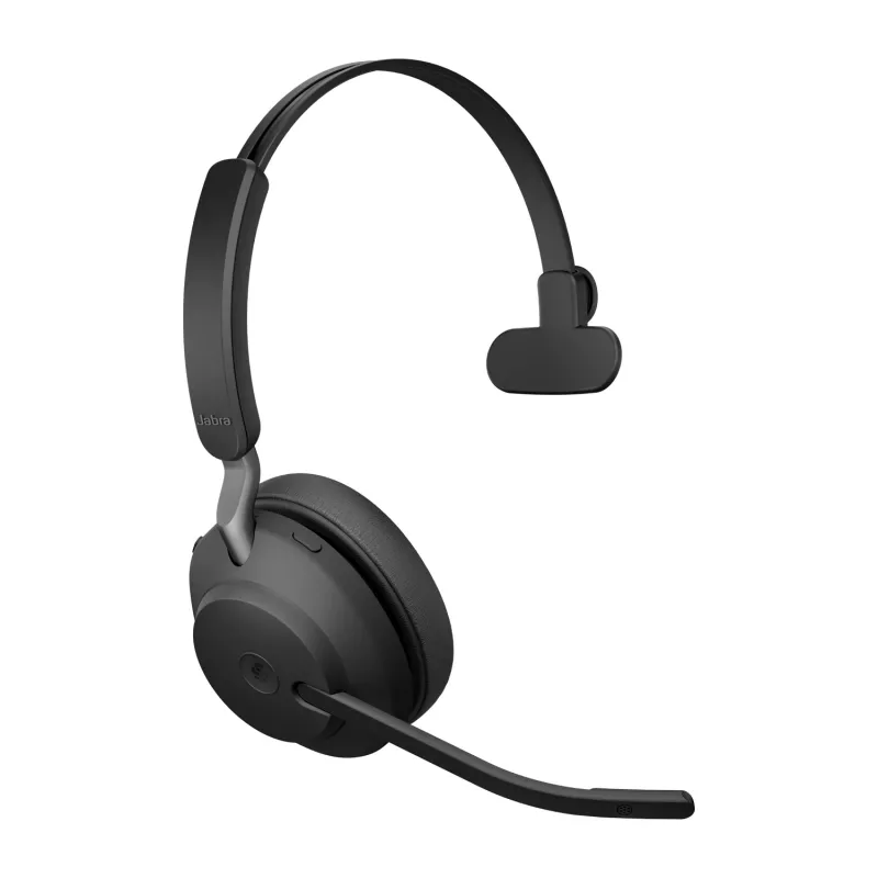 Jabra Evolve2 65 USB-A Black MS Chrg Stand Mono – belaidė ausinė su įkrovimo stovu, Mono, Microsoft Teams