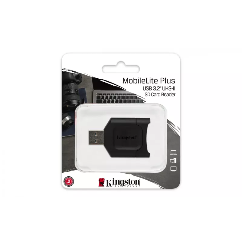 Kingston Technology MobileLite Plus SD kortelių skaitytuvas USB 3.2 Gen 1 (3.1 Gen 1) Type-A juodas