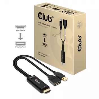 CLUB3D CAC-1331 aktyvus HDMI į DisplayPort adapteris 0,25 m juodas