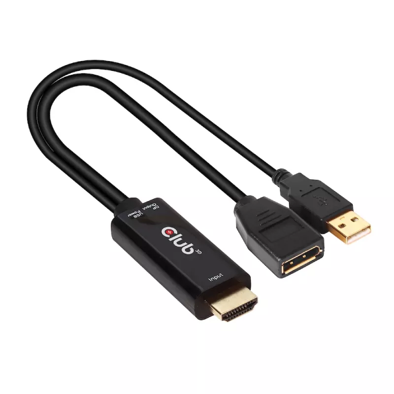 CLUB3D CAC-1331 aktyvus HDMI į DisplayPort adapteris 0,25 m juodas