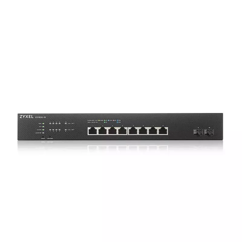 Zyxel XS1930-10-ZZ0101F tinklo jungiklis Managed L3 10G Ethernet (100/1000/10000) Juodas