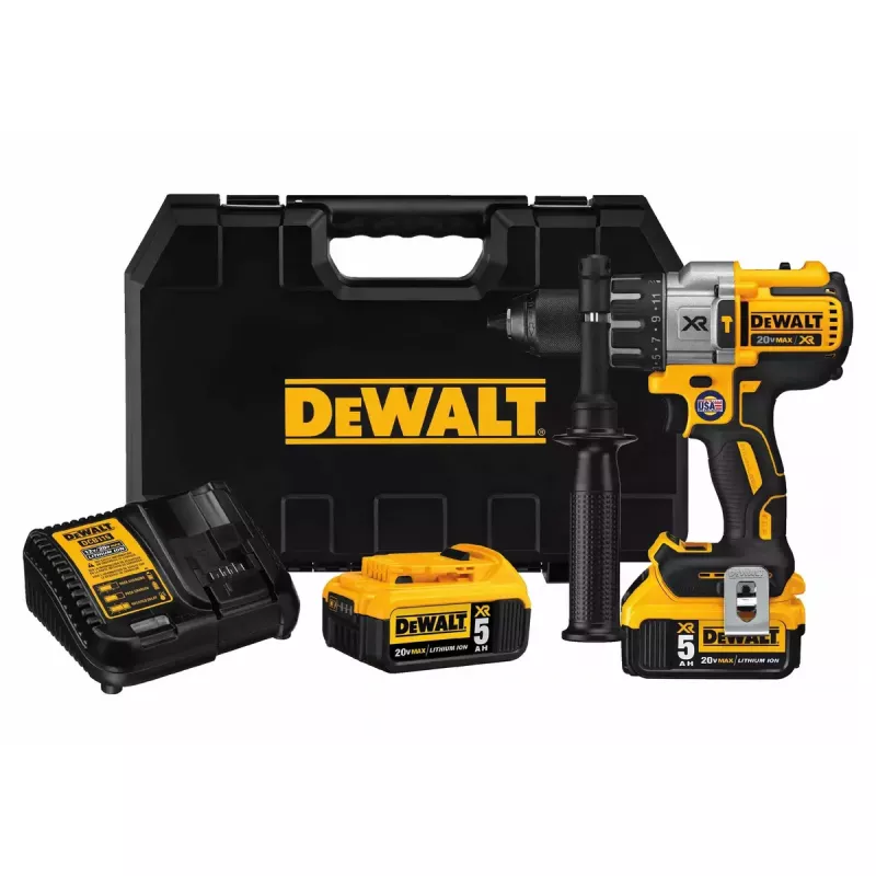 Belaidis gręžtuvas-suktuvas DeWalt DCD996P2 18V Li-Ion 5Ah, be raktelio griebtuvas, 3 greičiai, 95 Nm, 2,1 kg, gręžimas su kirtimu