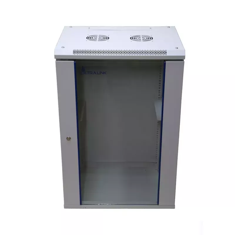 Extralink sieninis spintos stovas 15U 600x600 pilkas - Sieninis stovas - 15U - 60 kg - Užrakinama spyna - Lentynų bėgeliai - Pilka
