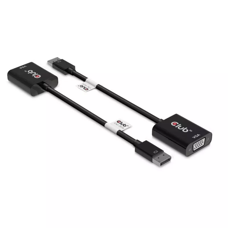 CLUB3D DisplayPort™ į VGA juodas aktyvus adapteris (kištukas / lizdas)