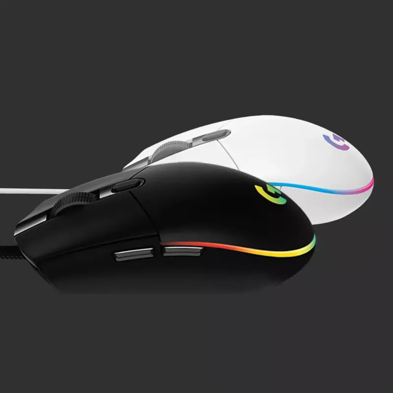LOGITECH G203 Lightsync žaidimų pelė USB juoda