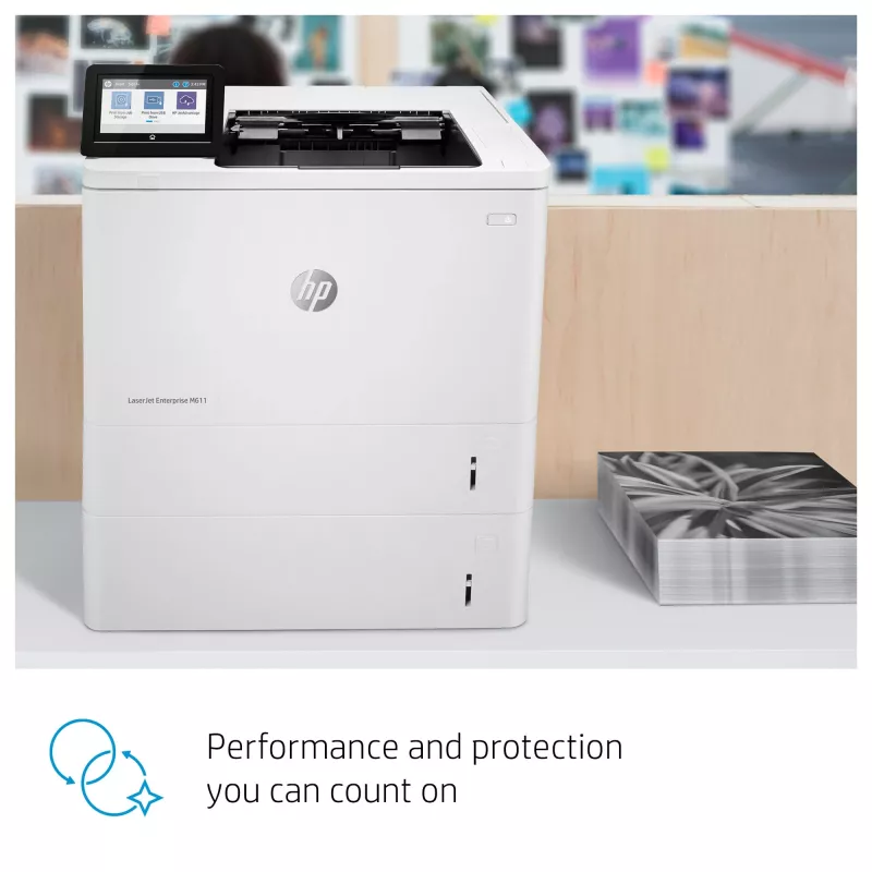 HP LaserJet Enterprise M611dn spausdintuvas, lazerinis, 1200 x 1200 DPI, A4, 61 ppm, dvipusis spausdinimas, tinklo paruoštas