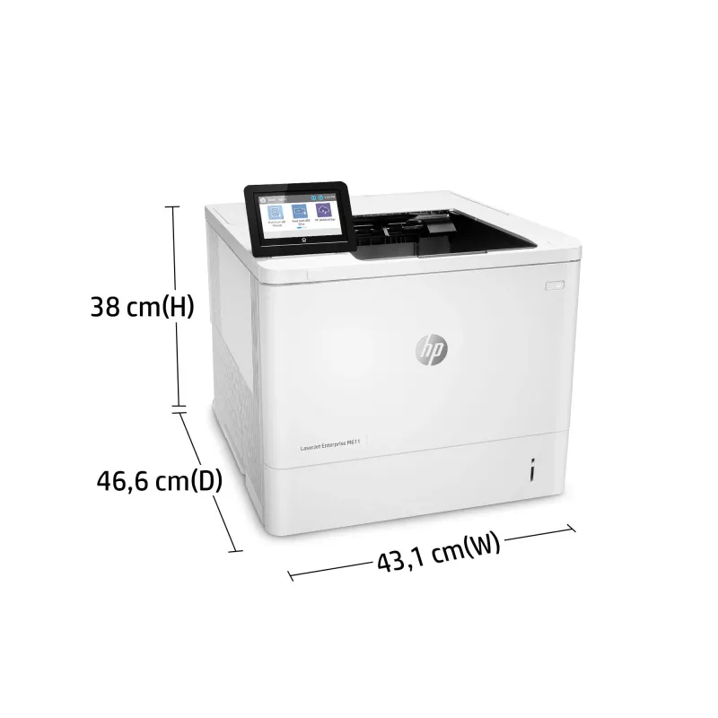 HP LaserJet Enterprise M611dn spausdintuvas, lazerinis, 1200 x 1200 DPI, A4, 61 ppm, dvipusis spausdinimas, tinklo paruoštas