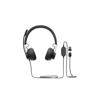 LOGITECH Zone Wired – USB-C / USB-A – Ausinės – UC Zone – Juodos