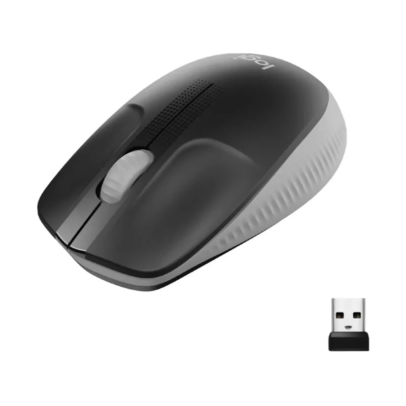 LOGITECH M190 pilno dydžio belaidė pelė vidutinė pilka