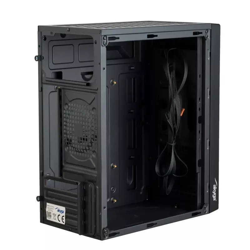 Akyga AK36BK Micro ATX kompiuterio korpusas, Micro ATX / Flex ATX / Mini ITX, USB 3.0 + USB 2.0, be maitinimo bloko, juodas