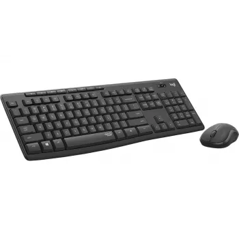 Belaidis klaviatūros ir pelės rinkinys Logitech MK295 Silent Touch, RF, QWERTY JAV tarptautinis, juodas