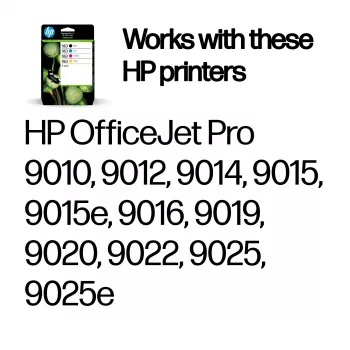 HP 963 4 spalvų (juoda, žydra, purpurinė, geltona) originalios rašalo kasetės