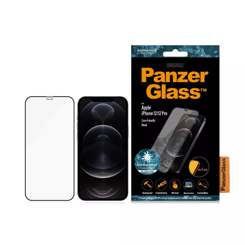 PanzerGlass ® apsauginis stiklas iPhone 12 | 12 Pro | nuo krašto iki krašto
