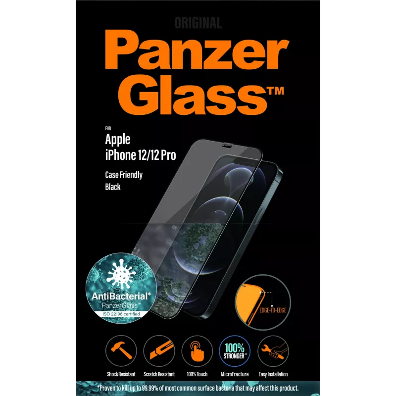 PanzerGlass ® apsauginis stiklas iPhone 12 | 12 Pro | nuo krašto iki krašto