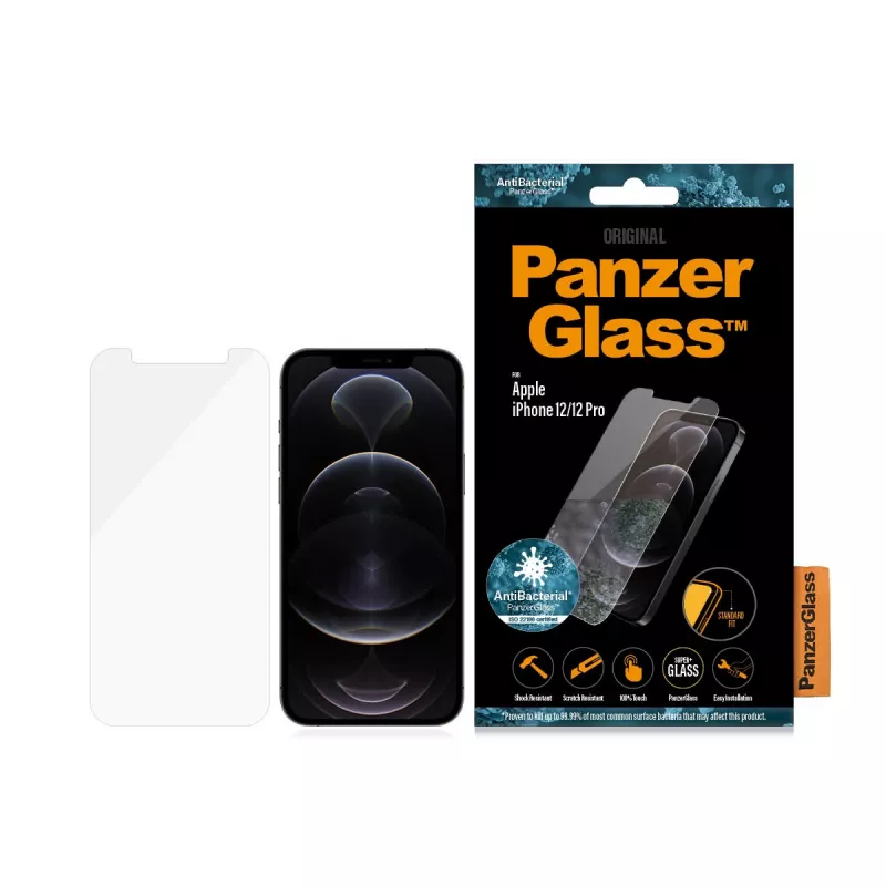 PanzerGlass® apsauginis stiklas iPhone 12 | 12 Pro | Standard Fit