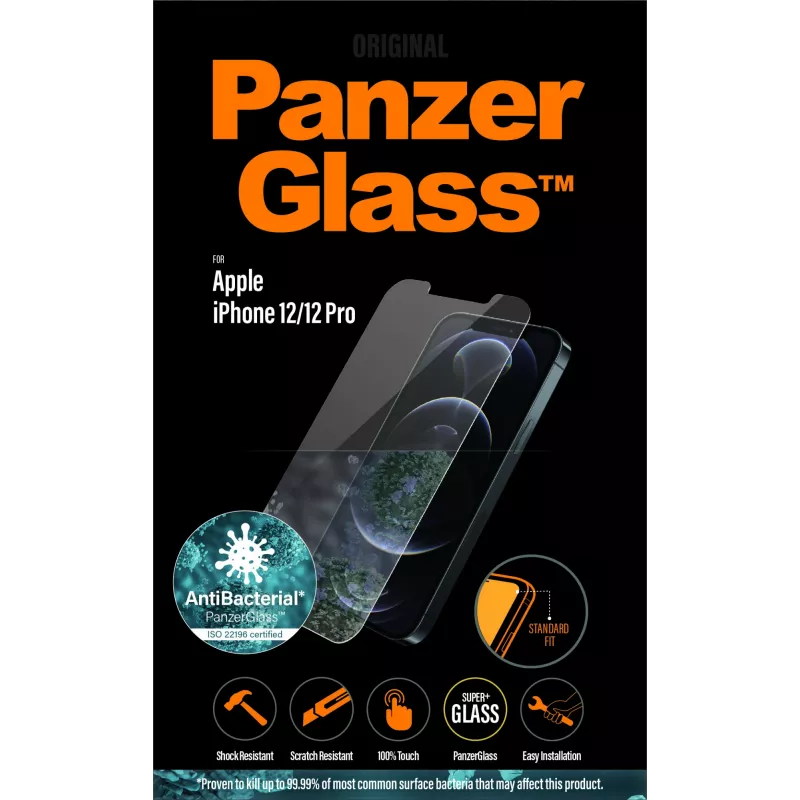 PanzerGlass® apsauginis stiklas iPhone 12 | 12 Pro | Standard Fit