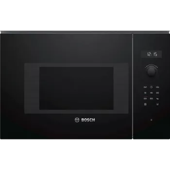 Įmontuojama mikrobangų krosnelė Bosch Serie 6 BFL524MB0 — 800 W, 20 L, grilis, liečiamas ir sukamas valdymas, juoda
