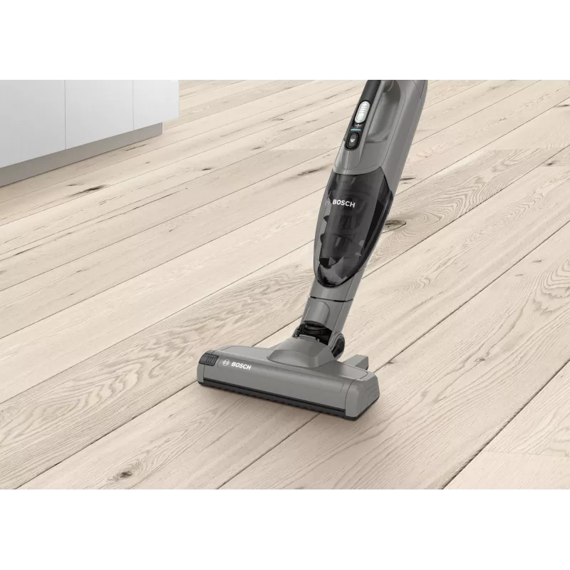 Bosch Serie 2 BBHF214G 2-in-1 belaidis dulkių siurblys (lazdinis / rankinis), cikloninis, be maišelio, pilka
