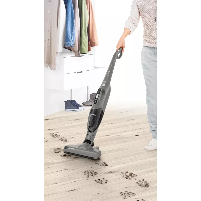 Bosch Serie 2 BBHF214G 2-in-1 belaidis dulkių siurblys (lazdinis / rankinis), cikloninis, be maišelio, pilka