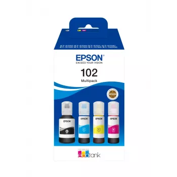 Kasetės Epson 102 4 vnt. komplektas juoda + spalvota T03R6 C13T03R640