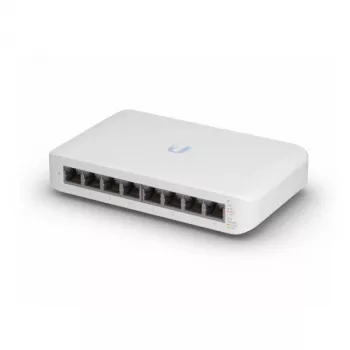 Valdomas jungiklis UBIQUITI UniFi Switch Lite 8 PoE L2, 8x Gigabit, 4x PoE+ (30W/port), 54V DC, 60W suvartojimas