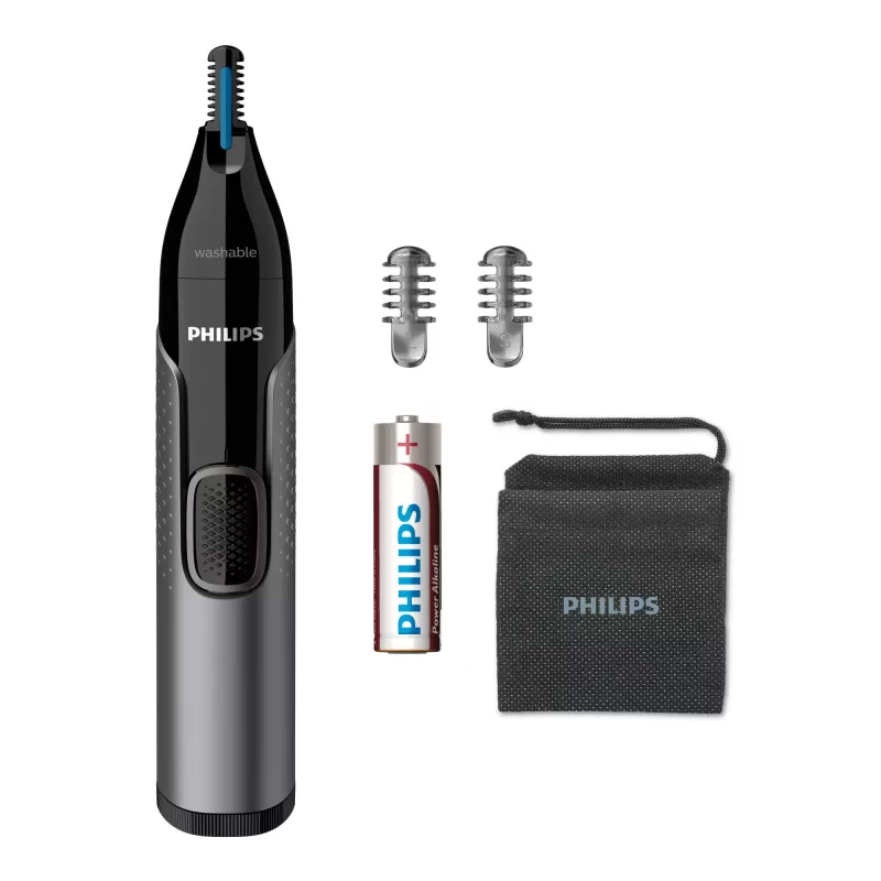 Philips 3000 serijos nosies, ausų ir antakių kirpimo mašinėlė NT3650/16, plaunama, su 2 šukomis