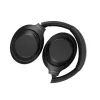 Sony WH-1000XM4 belaidės ausinės ant galvos, juodos