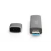 DIGITUS DA-70886 Kortelių skaitytuvas su USB-C ir USB 3.0 jungtimis, 1x SD, 1x MicroSD, 1x USB 3.0, pilka spalva