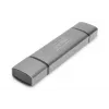DIGITUS DA-70886 Kortelių skaitytuvas su USB-C ir USB 3.0 jungtimis, 1x SD, 1x MicroSD, 1x USB 3.0, pilka spalva