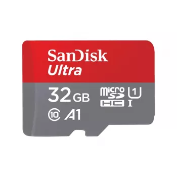 SanDisk 32GB Ultra microSDHC UHS-I atminties kortelė su adapteriu – 98MB/s, C10, U1, Full HD, A1