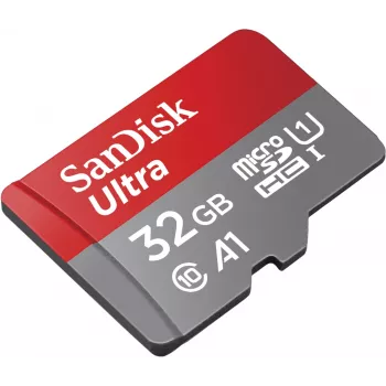 SanDisk 32GB Ultra microSDHC UHS-I atminties kortelė su adapteriu – 98MB/s, C10, U1, Full HD, A1