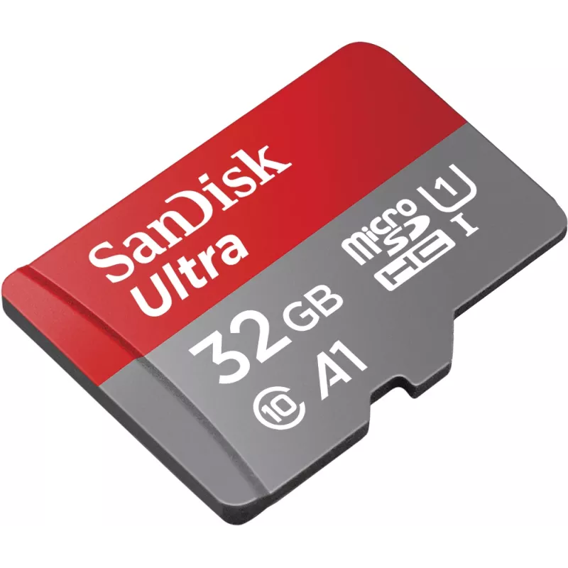 SanDisk 32GB Ultra microSDHC UHS-I atminties kortelė su adapteriu – 98MB/s, C10, U1, Full HD, A1