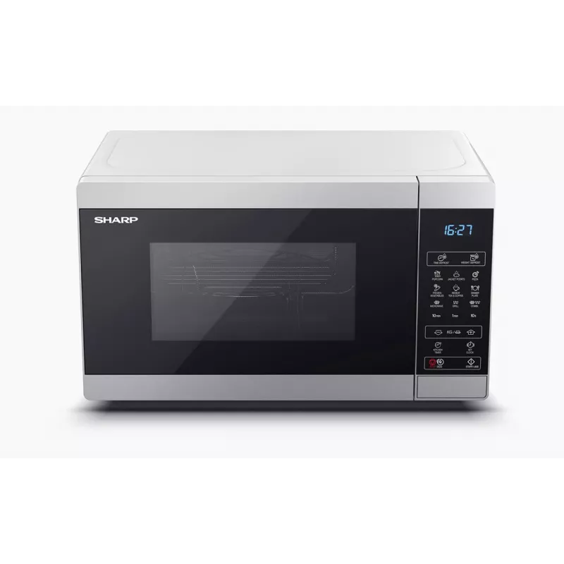 Sharp YC-MG02E-S mikrobangų krosnelė juoda, plieninė Kombinuota mikrobangų krosnelė Ant stalviršio 20 L 800 W