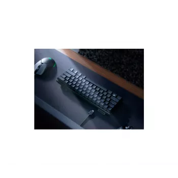 Mechaninė žaidimų klaviatūra Razer Huntsman Mini, 60%, QWERTY US International, optiniai jungikliai, USB, juoda