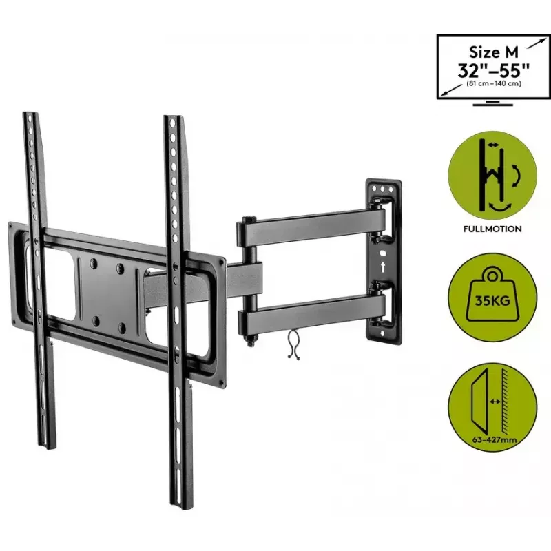 Goobay TV laikiklis sieninis Basic FULLMOTION M 35 kg 32-55 col.