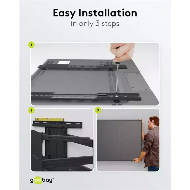 Goobay TV laikiklis sieninis Basic FULLMOTION M 35 kg 32-55 col.
