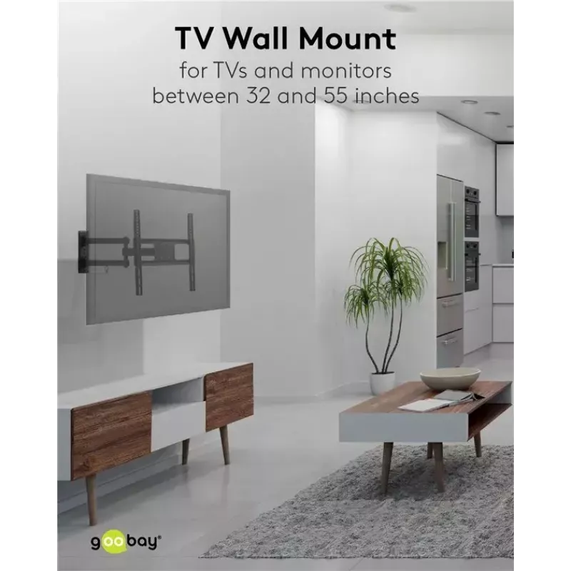 Goobay TV laikiklis sieninis Basic FULLMOTION M 35 kg 32-55 col.